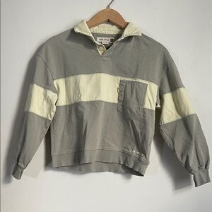 Zara Gray and Green/Yellow Pullover, Kids 10-11